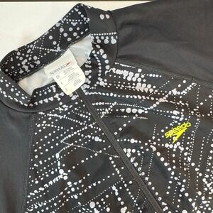 Speedo Zumba Women's Small Black Graphic Rash Guard Swim Top Zip Front